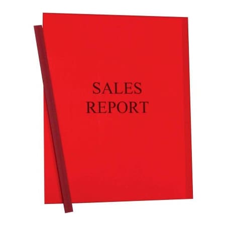 C-Line Products C-Line Products Vinyl Report Covers with Binding Bars, Red, Matching Binding Bars, 11 x 8 1/2, 50/BX 32554